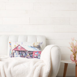 歴史的なルート66アリゾナ一般店水彩色 ランバークッション