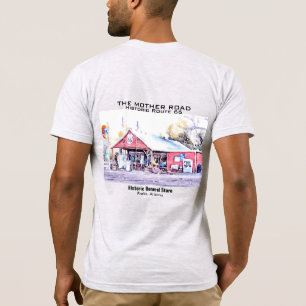 歴史的なルート66アリゾナ一般店水彩色 Tシャツ