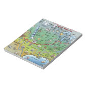 歴史的なルート66マンガマップ ノートパッド (回転)