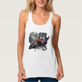 歴史的なルート66ロードトリップにバイクで乗る タンクトップ (正面)