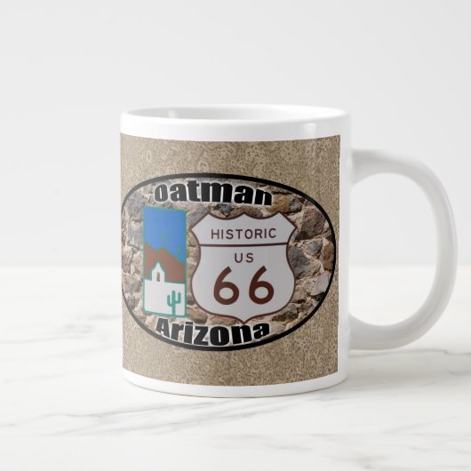 歴史的なルート66 ~アリゾナ州オートマン ジャンボコーヒーマグカップ (右)