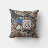 歴史的なルート66 ～ウィンスロー，アリゾナ アウトドアクッション (正面)