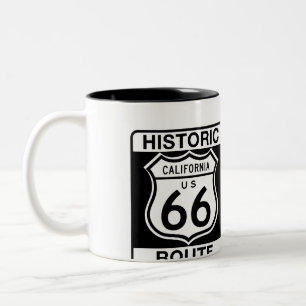 歴史的なルート66 -カリフォルニア ツートーンマグカップ