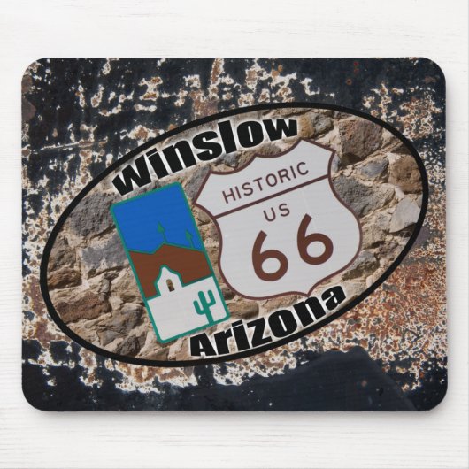 歴史的なルート66 - Winslow、アリゾナ マウスパッド (正面)