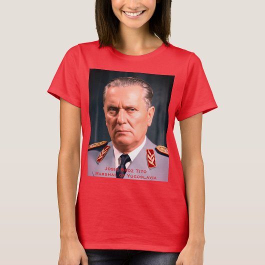 歴史的な元帥制服のティト大統領 Tシャツ (正面)