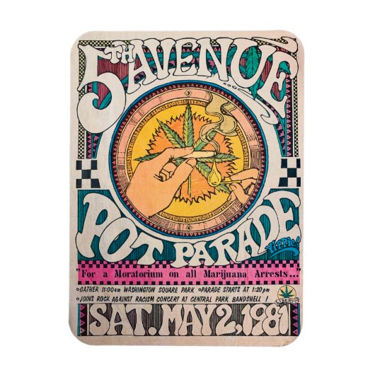 歴史的な合法化Itポットパレード雑草ポスター マグネット (縦)