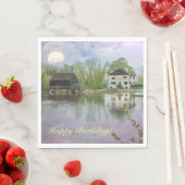 歴史的な国ハッピーバースデー スタンダードランチョンナプキン (インサイチュ)