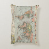 歴史的な地図1920世界の主要な枕 アクセントクッション (裏面(縦))