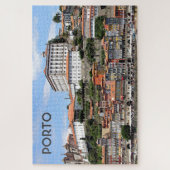 歴史的な建物と川、ポルト、ポルトガル ジグソーパズル (縦)