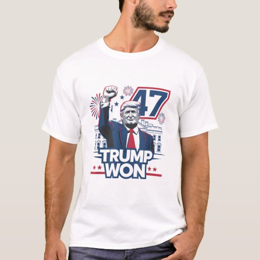 歴史的な政治的声明トランプ2024選挙 Tシャツ (正面)