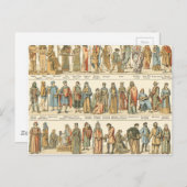 歴史的な民服 ポストカード (正面/裏面)