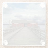 歴史的な沿岸クーペヴィルのレッドワーフ ガラスコースター (裏面)