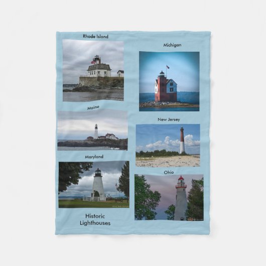 歴史的な灯台 フリースブランケット (正面)