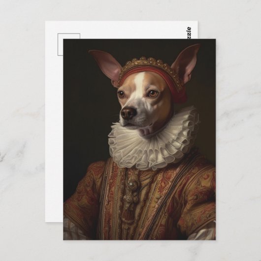 歴史的な犬ポートレート ポストカード (正面/裏面)