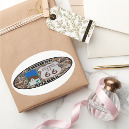 歴史的な米国のルート66オータマンアリゾナ 楕円形シール