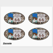 歴史的な米国のルート66パークスアリゾナVer.2 楕円形シール (シート)
