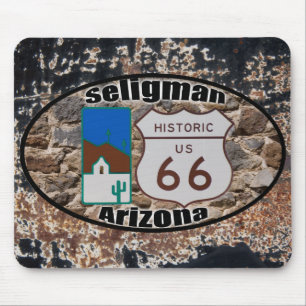 歴史的な米国のルート66 Seligmanアリゾナ マウスパッド
