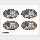 歴史的な米国ルート66パークスアリゾナ 楕円形シール (シート)