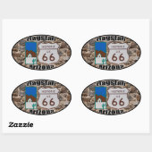 歴史的な米国ルート66フラッグスタッフアリゾナ 楕円形シール (シート)