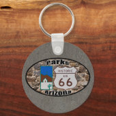 歴史的な米国ルート66~パークス(アリゾナ州) キーホルダー (正面)