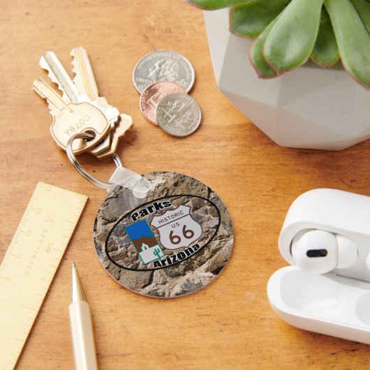 歴史的な米国ルート66～パークス（アリゾナ州） キーホルダー (デスク)
