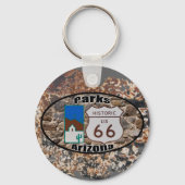 歴史的な米国ルート66～パークス（アリゾナ州） キーホルダー (正面)