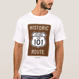歴史的な米国101のルート(交通機関の印) Tシャツ