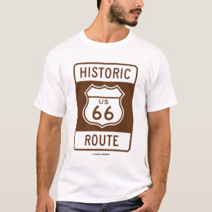 歴史的な米国66のルート(交通機関の印) Tシャツ