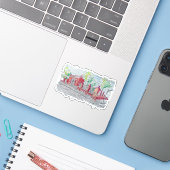 歴史的な赤レンガの入り口 シール (ノートパソコンとiPhone)