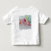 歴史的な赤レンガの入り口 トドラーTシャツ (裏面)