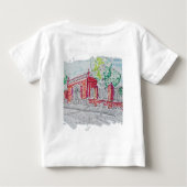 歴史的な赤レンガの入り口 ベビーTシャツ (裏面)