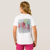 歴史的な赤レンガの入り口 Tシャツ (裏面フル)