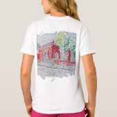 歴史的な赤レンガの入り口 Tシャツ (裏面)