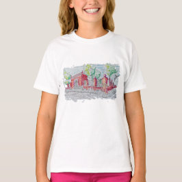歴史的な赤レンガの入り口 Tシャツ