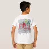 歴史的な赤レンガの入り口 Tシャツ (裏面フル)
