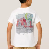 歴史的な赤レンガの入り口 Tシャツ (裏面)