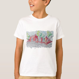 歴史的な赤レンガの入り口 Tシャツ
