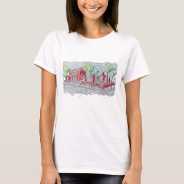 歴史的な赤レンガの入り口 Tシャツ