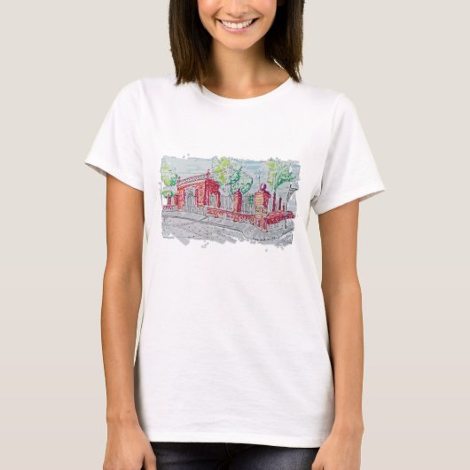 歴史的な赤レンガの入り口 Tシャツ (正面)