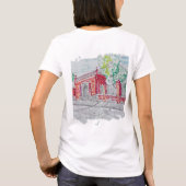 歴史的な赤レンガの入り口 Tシャツ (裏面)