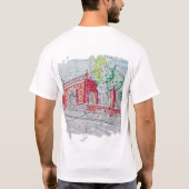 歴史的な赤レンガの入り口 Tシャツ (裏面)