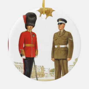 歴史的な軍服、Coldstreamの監視 セラミックオーナメント