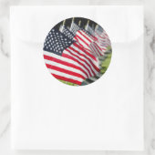 歴史的な軍隊墓地(米国の国旗あり) ラウンドシール (バッグ)