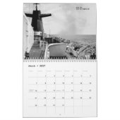 歴史的な遠洋定期船 カレンダー (3月 2027)