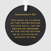 歴史的な選挙権Pinの収集できるオーナメント オーナメント (裏面)