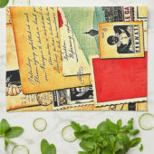 歴史的な郵便旅行 キッチンタオル (折り畳み)