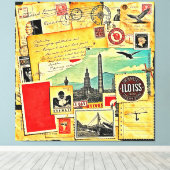 歴史的な郵便旅行 キャンバスプリント (インサイチュ (ウッドフロア))