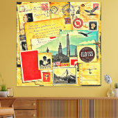 歴史的な郵便旅行 キャンバスプリント (インサイチュ (リビング))