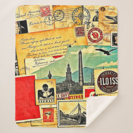 歴史的な郵便旅行 シェルパブランケット