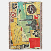 歴史的な郵便旅行 スローブランケット (正面縦)